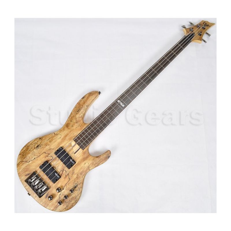 Esp Ltd B Sm Fretless Electric Bass In Natural Satin B Stock