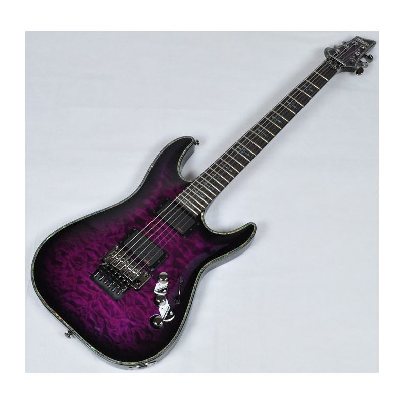 Schecter Hellraiser C-1 FR Electric Guitar in Trans Purple Burst Finish