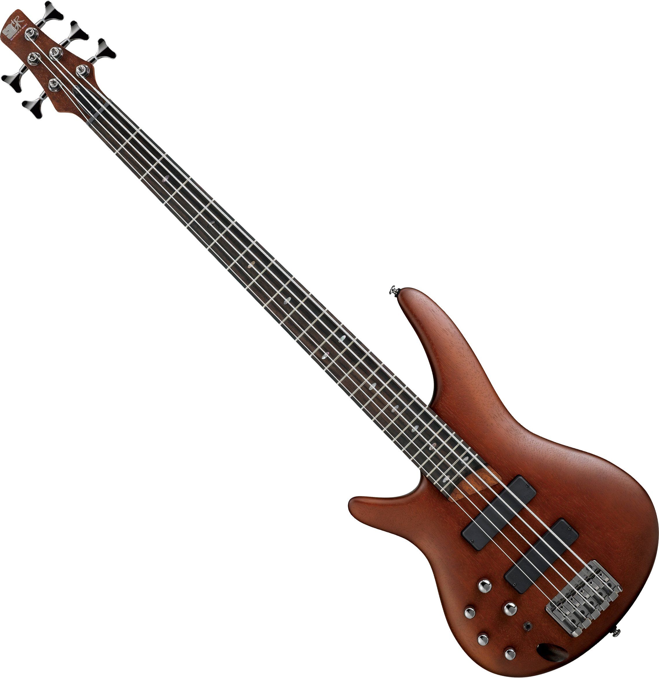 Ibanez Sr Standard Sr505l Left Handed 5 String Electric Bass Brown Mahogany