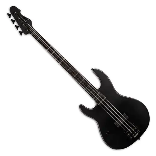 ESP LTD AP-4 Black Metal Left Handed Electric Bass Black Satin, LAP4BKMBLKSLH