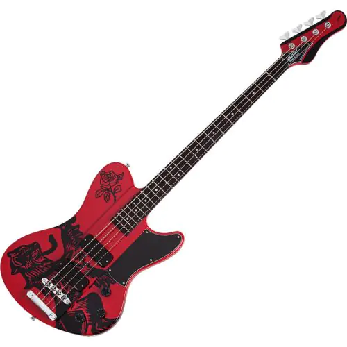 Schecter Simon Gallup Ultra Spitfire Electric Bass Red, SCHECTER2266