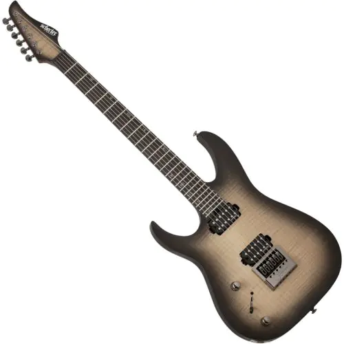 Schecter Banshee Mach-6 Evertune Lefty Guitar Fallout Burst, 1420