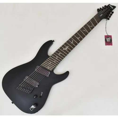 Schecter Damien-8 Multiscale Guitar Satin Black B-Stock 0455, 2477