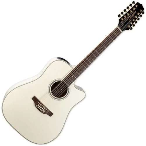 Takamine GD37CE-12 String Acoustic Electric Guitar Pearl White, TAKGD37CE12PW