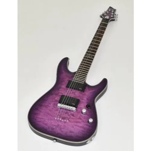 Schecter C-1 Platinum Guitar Satin Purple Burst B-Stock 0277, 715