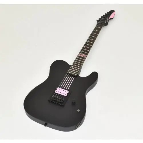 Schecter Machine Gun Kelly PT Guitar Satin Blk with hot pink lines B-Stock 0419, 85