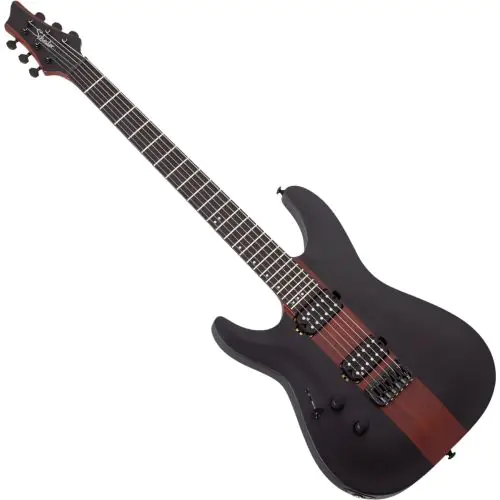 Schecter Rob Scallon C-1 Lefty Guitar Satin Dark Roast, 904