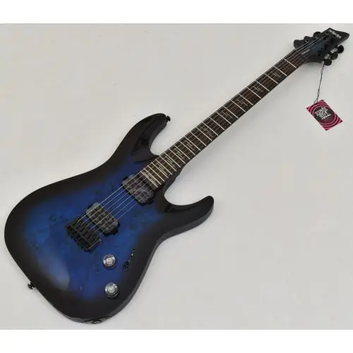 Schecter Omen Elite-6 Guitar See-Thru Blue Burst B-Stock 0035, 2452