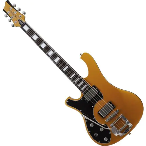 Schecter Stargazer-6 Vibrato Lefty Guitar Metallic Gold, 687