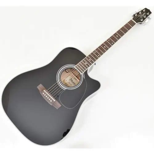 Takamine EF341SC Acoustic Guitar in Black B Stock, TAKEF341SC