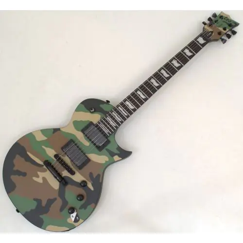 ESP LTD EC-1000 Guitar Woodland Camo Satin B-Stock 1235, LEC1000WCS