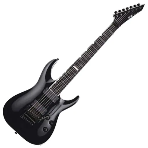 ESP E-II Horizon FR-7 BLK Floyd Rose 7-String Black Electric Guitar, EIIHORFR7BLK