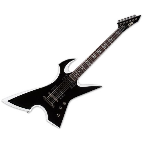 ESP LTD Max Cavalera Signature MAX-200 RPR Electric Guitar Black with White Bevel, LMAX200RPRBW