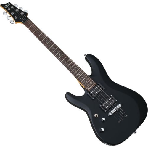 Schecter C-6 Deluxe Left-Handed Electric Guitar Satin Black, 433