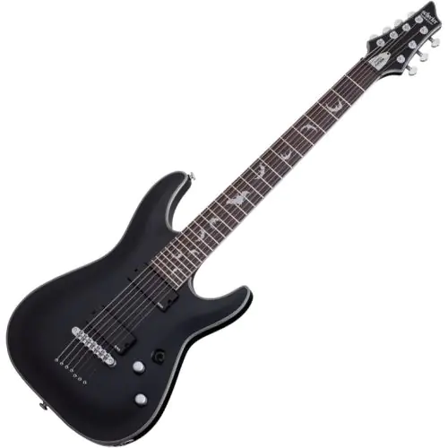 Schecter Damien Platinum-7 Electric Guitar Satin Black, 1185