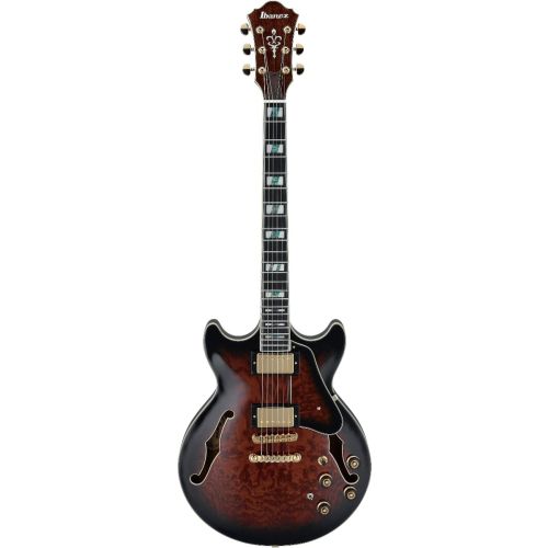 Ibanez AM Artstar w/Case Dark Brown Sunburst AM153QA DBS Hollow Body Electric Guitar w/case, AM153QADBS