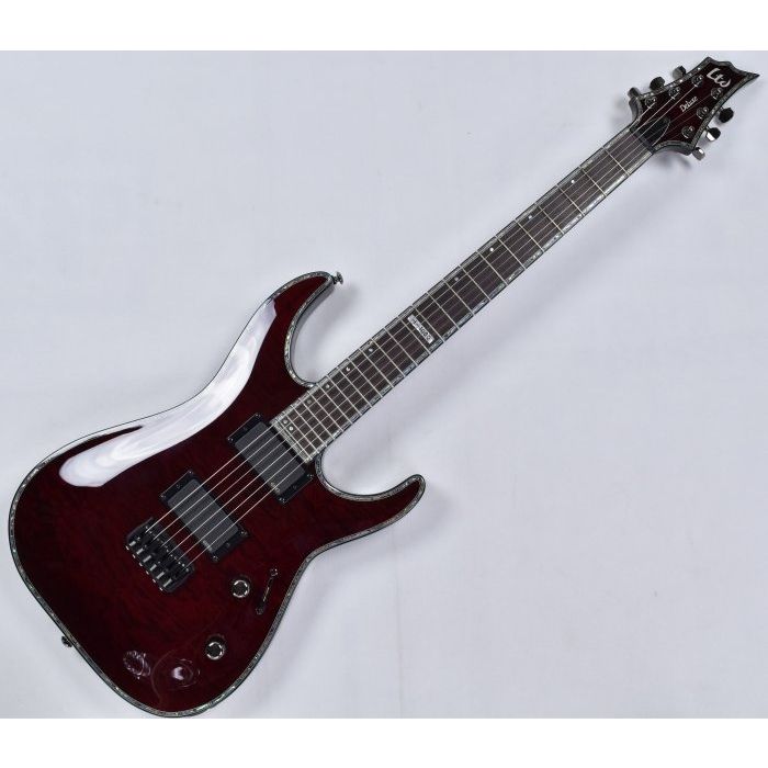 Esp Ltd Deluxe H 1000 Qm Electric Guitar In See Thru Black Cherry