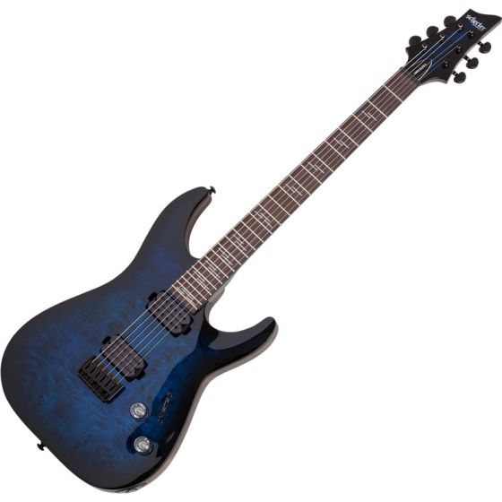 Schecter Omen Elite-6 Electric Guitar See-Thru Blue Burst, 2452