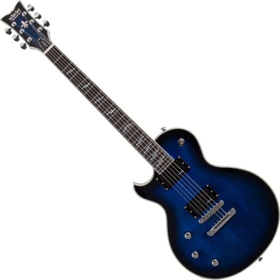 Schecter Solo-II Supreme Lefty Guitar See Thru Blue Burst, 2593