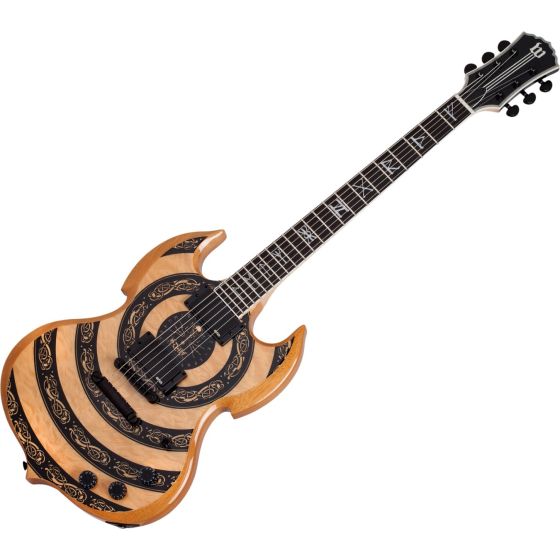 Wylde Audio Barbarian Nose Dragon Rawtop Guitar, WYLDE4574