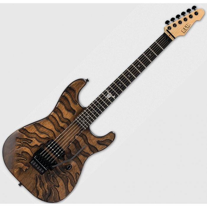 ESP LTD George Lynch Burnt Tiger Signature Electric Guitar in Burnt ...