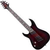 Schecter Omen Elite-7 Multiscale Lefty Guitar Black Cherry Burst, 2468