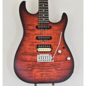 Schecter USA Sunset Custom-II HSS Guitar Tiger Eye Satin, 7156