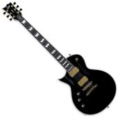 ESP LTD Deluxe EC-1000 Fluence Lefty Black Guitar, LEC1000BLKF