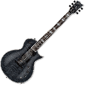 ESP LTD EC-1000 Piezo Quilted Maple Electric Guitar See Thru Black, LEC1000PIEZOQMSTBLK