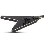 Schecter V-1 SLS Elite Evil Twin Electric Guitar in Satin Black, 1346