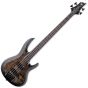 ESP LTD B-4E Burled Poplar Electric Bass Charcoal Burst Satin, LB4EBPCHBS