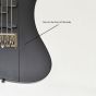 Schecter Sixx Left Handed Electric Bass in Satin Black Finish B0017, 211